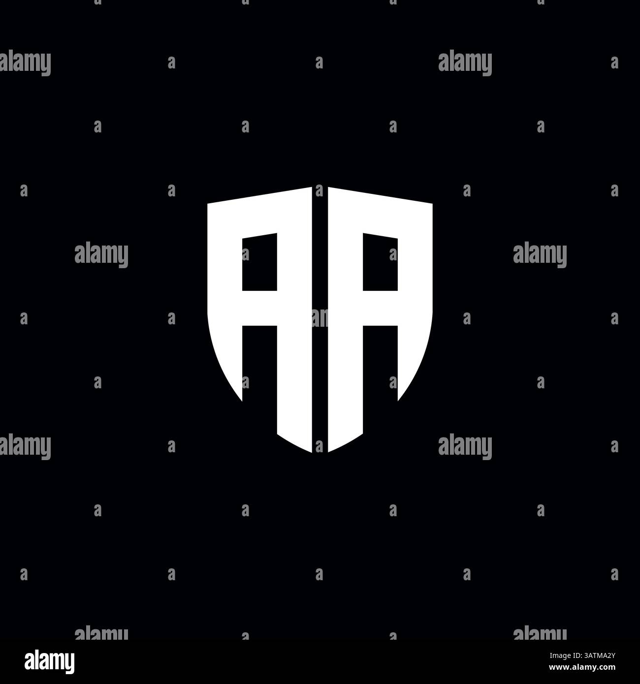 Modèle de logo lettre a ou aa Illustration de Vecteur