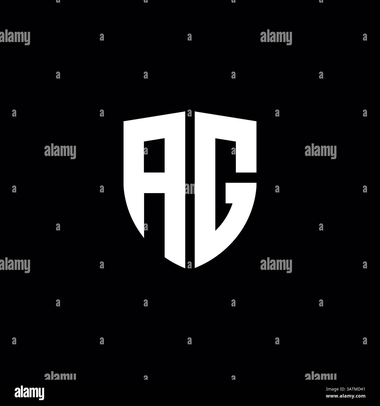 Lettre ag ou GA modèle de logo Illustration de Vecteur