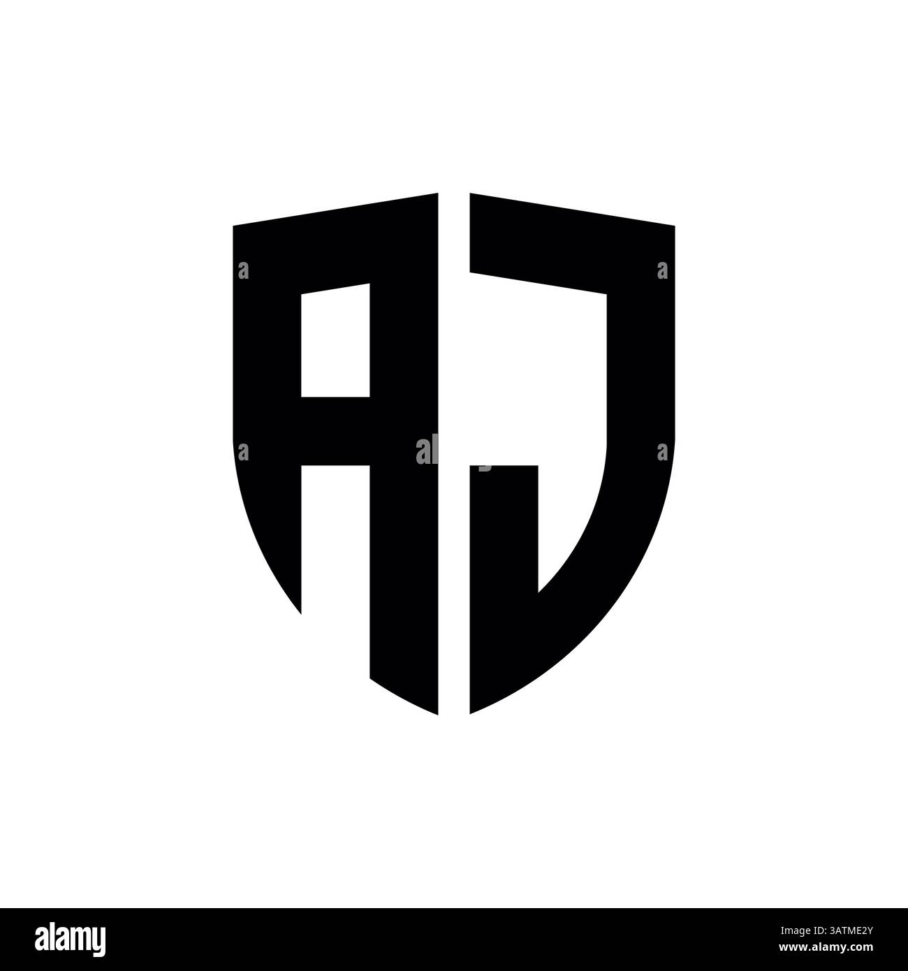 Modèle de logo lettre aj ou ja Illustration de Vecteur