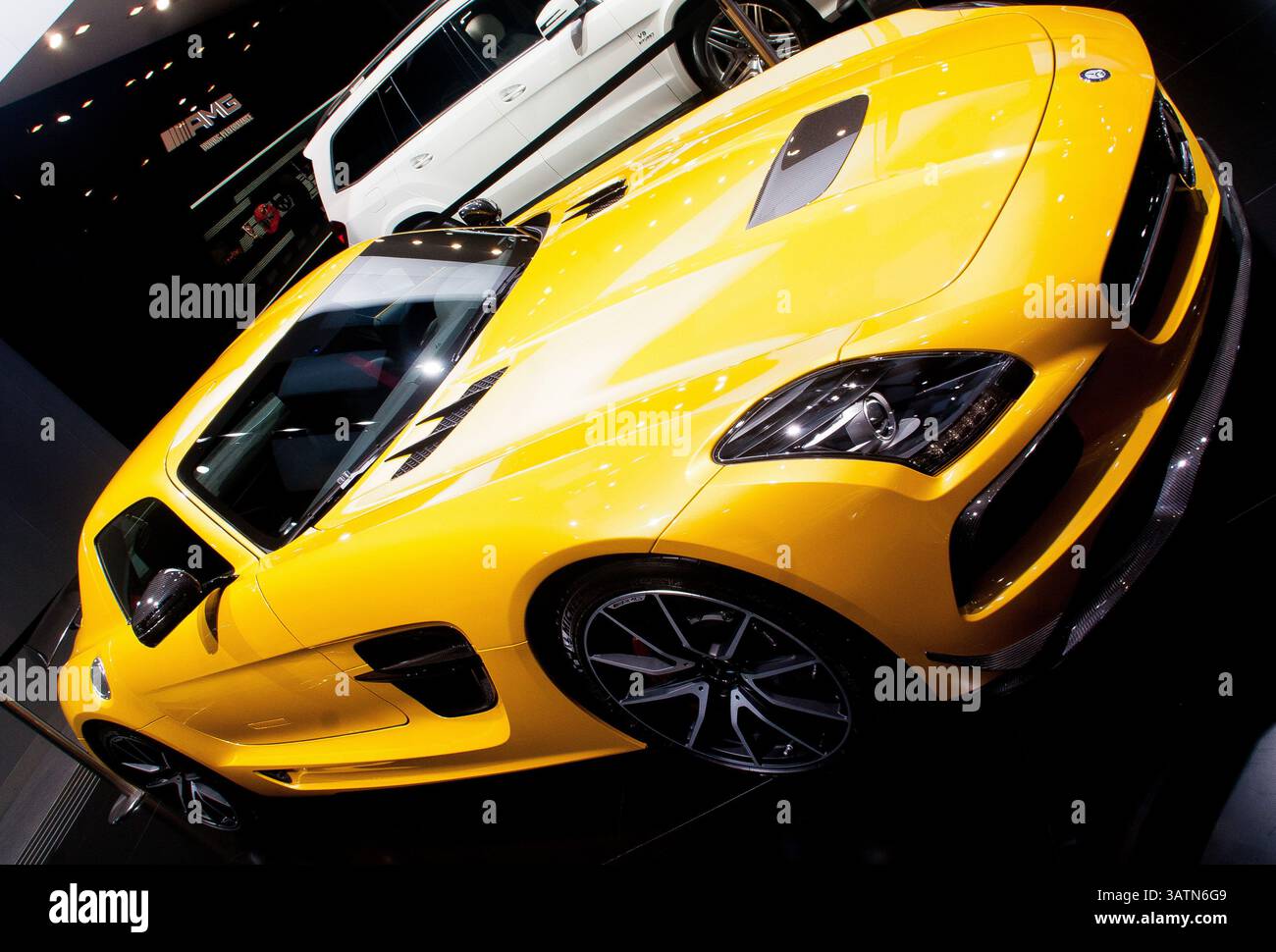 16 janvier 2013 - Detroit, mi, U. S - MERCEDES-BENZ expose soigneusement sa nouvelle auto AMG COUP BLACK SERIES au SALON INTERNATIONAL DE L'AUTO NORD-AMÉRICAIN (NAIAS) 2013. (Crédit image : © Alexis Simpson/ZUMAPRESS.com) Banque D'Images