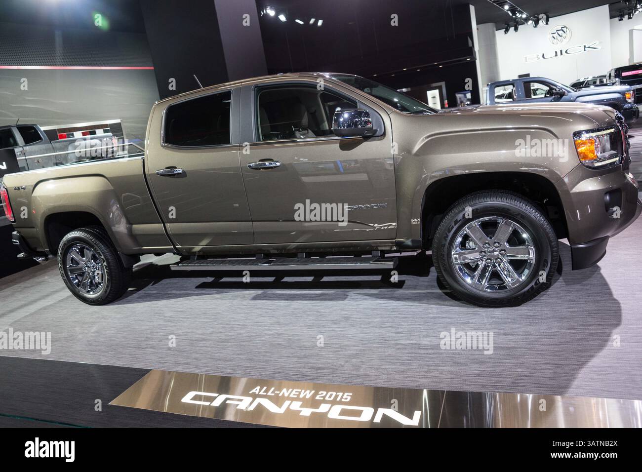 13 janvier 2014 - Detroit, mi, U. S – Un camion Canyon de GMC est exposé au salon international de l'auto de l'Amérique du Nord 2014. (Crédit image : © Alexis Simpson/ZUMAPRESS.com) Banque D'Images