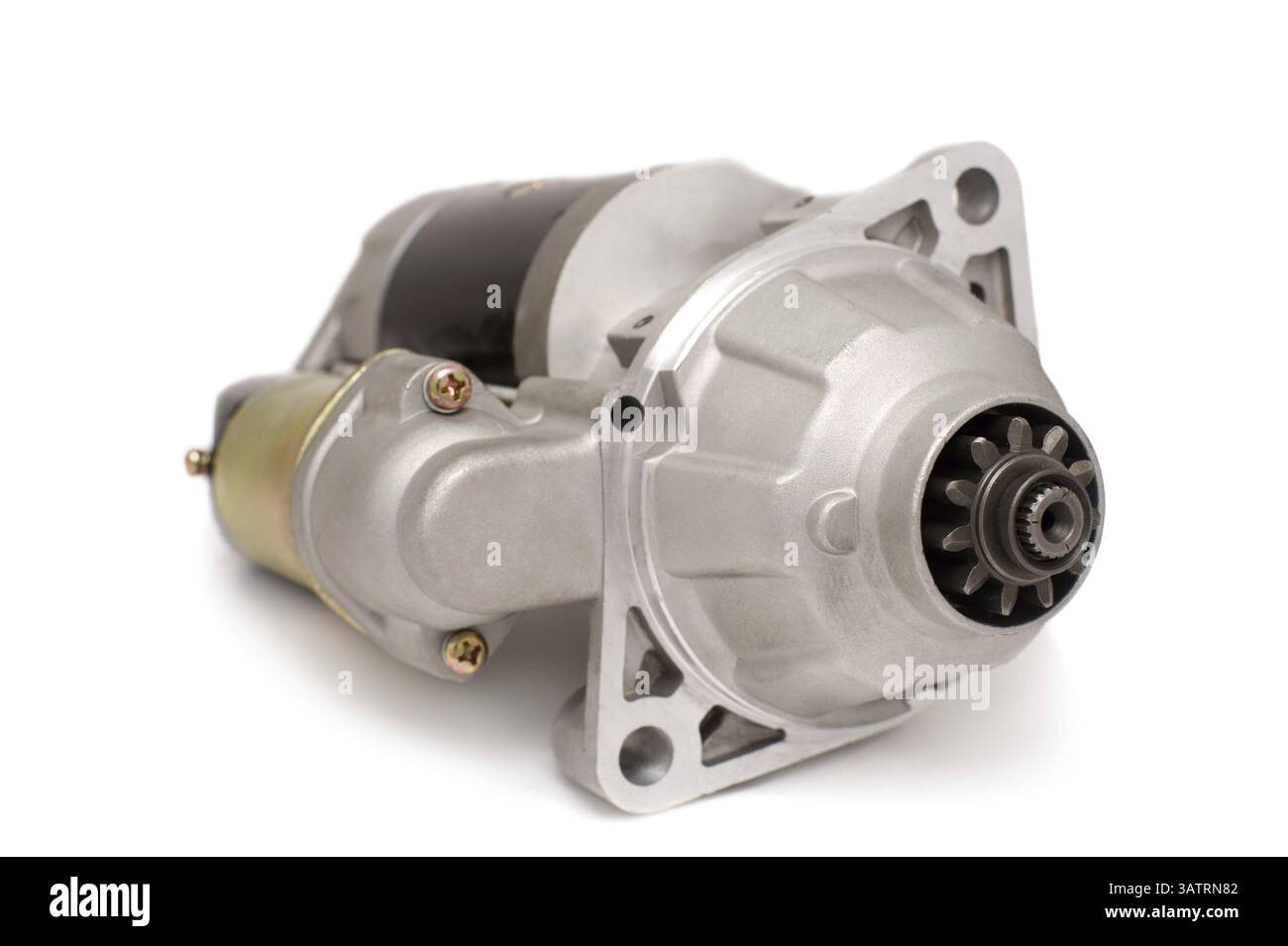 Générateur pour moteur automatique sur fond blanc Banque D'Images
