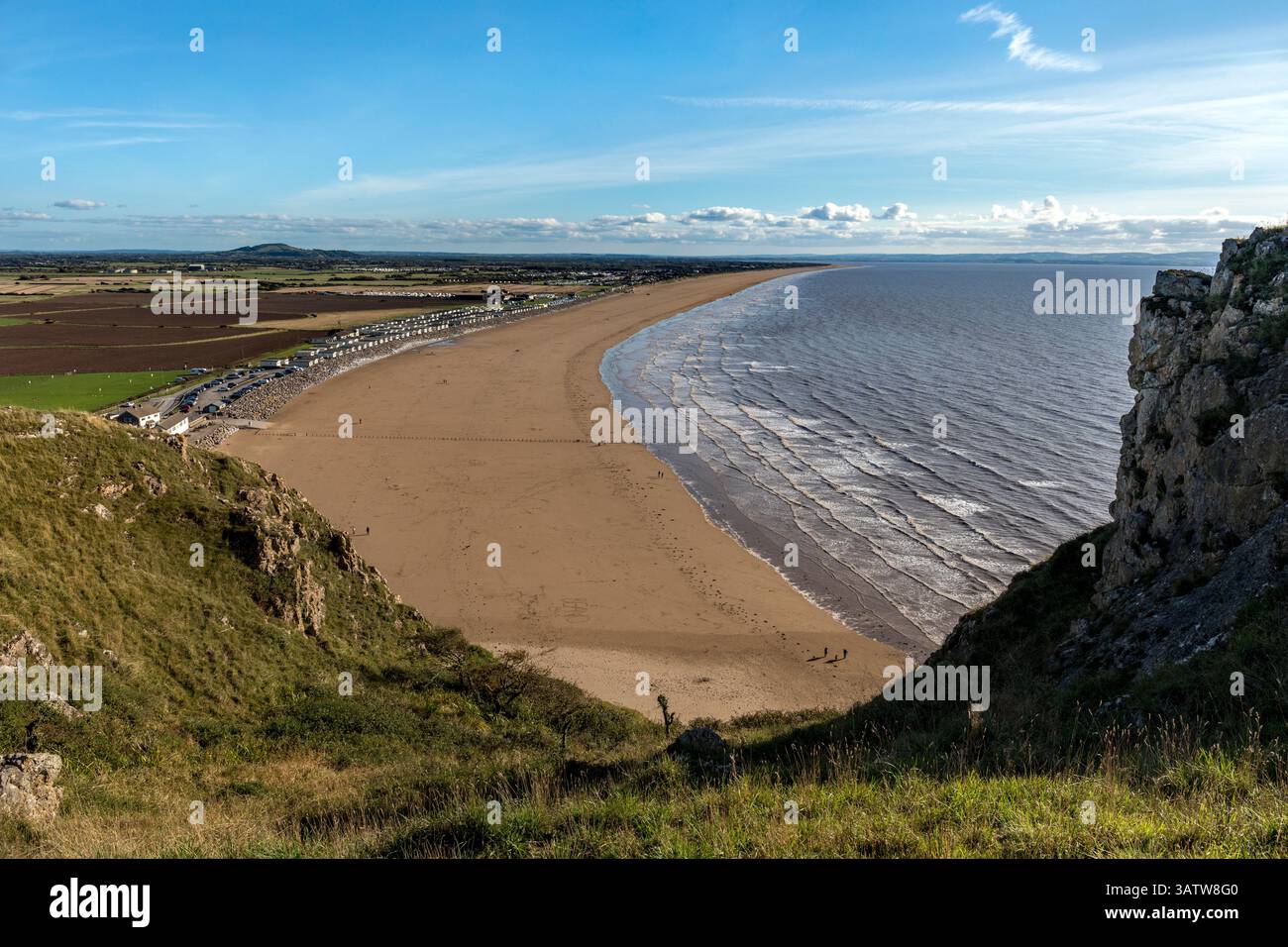 Brean Down ; Brean Beach ; Somerset ; Royaume-Uni Banque D'Images
