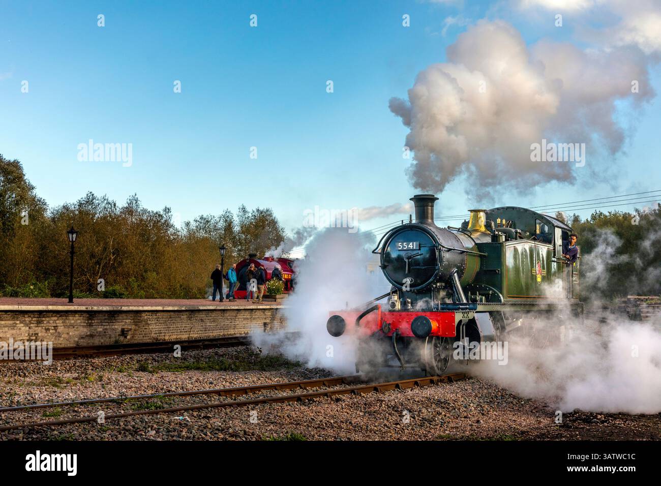 Dean Forest Railway ; train à vapeur ; Lydney Junction ; Gloucestershire ; Royaume-Uni Banque D'Images