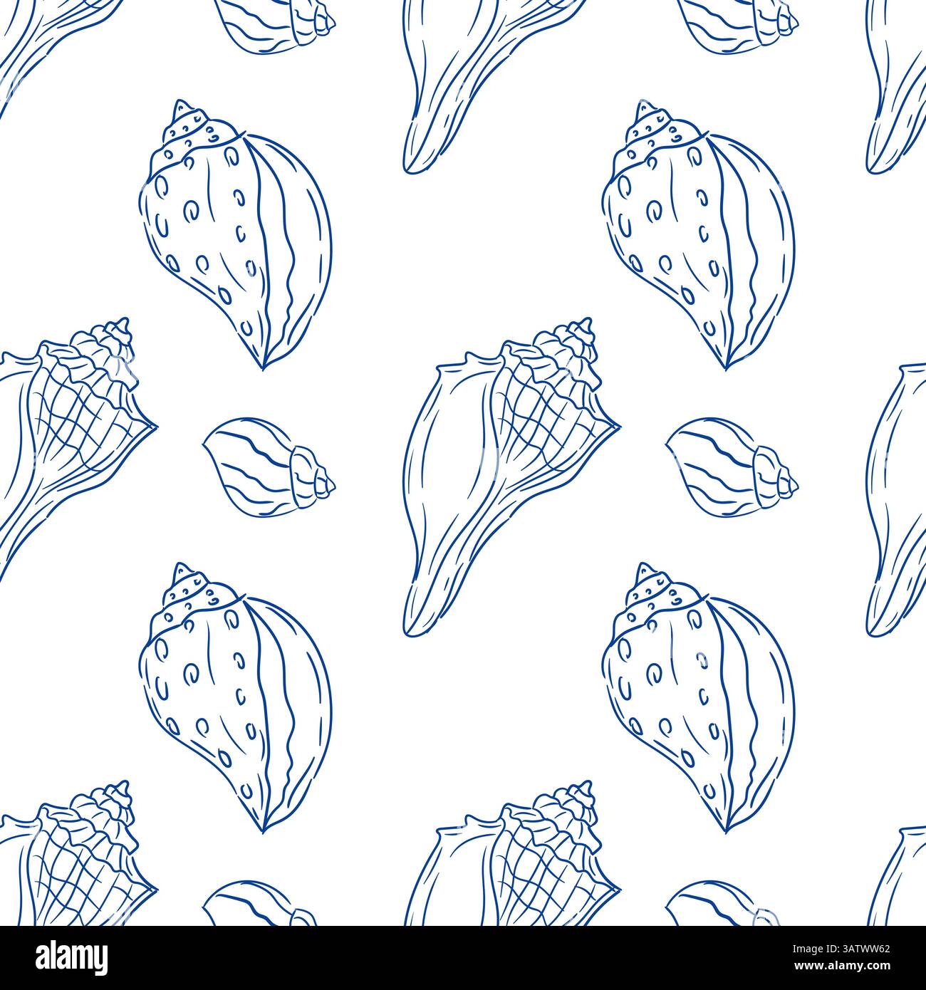 Motifs coquillage conçus pour un décor et des textiles élégants sur le thème de la plage Illustration de Vecteur