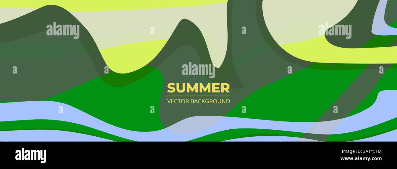 Large fond créatif abstrait d'été. Modèle de bannière de conception minimaliste moderne. Illustration vectorielle Illustration de Vecteur