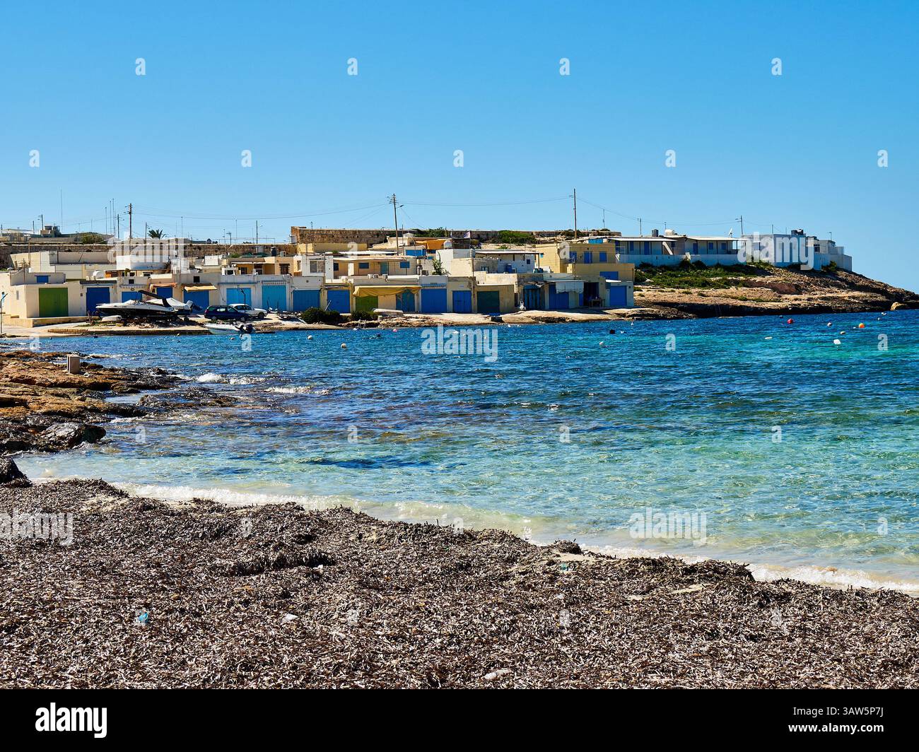 Vue panoramique sur la côte de l'île de Gozo, Malte Banque D'Images