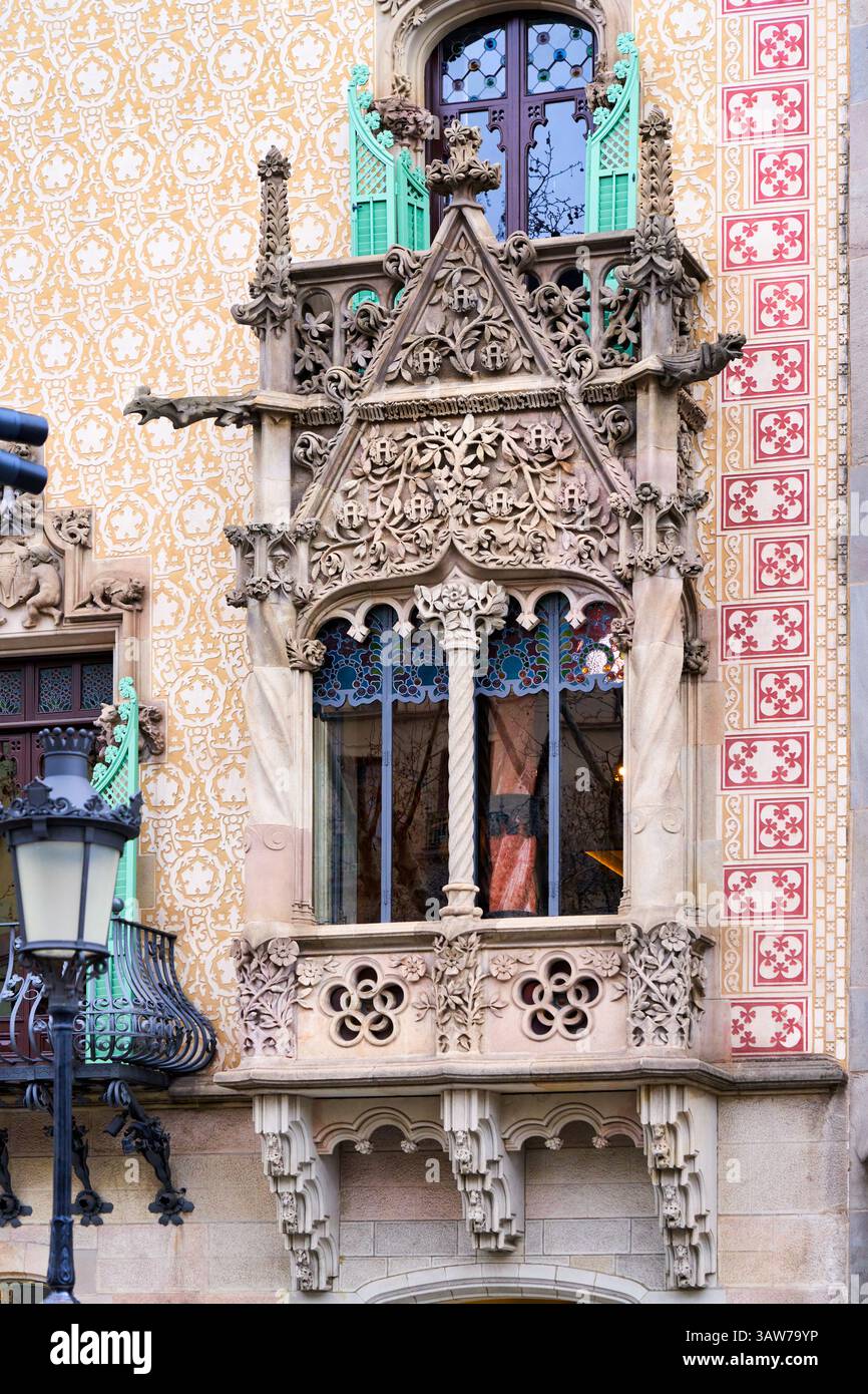 Casa Amatler, par l'architecte Josep Puig i Cadafalch, Barcelone, Catalogne, Espagne, Europe Banque D'Images