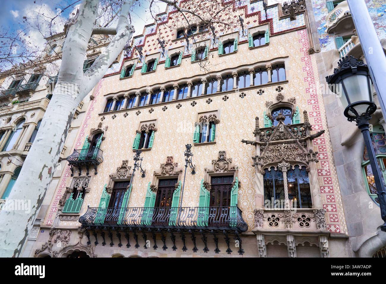 Casa Amatler, par l'architecte Josep Puig i Cadafalch, Barcelone, Catalogne, Espagne, Europe Banque D'Images
