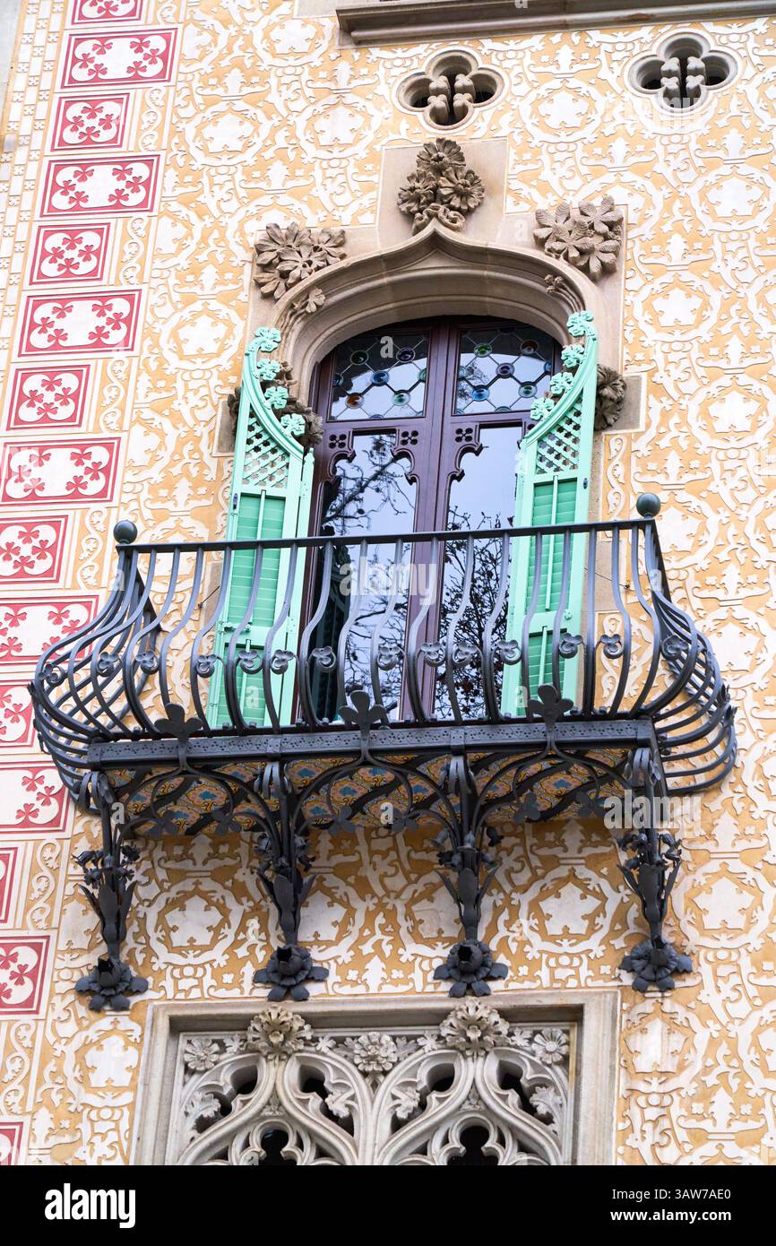 Casa Amatler, par l'architecte Josep Puig i Cadafalch, Barcelone, Catalogne, Espagne, Europe Banque D'Images