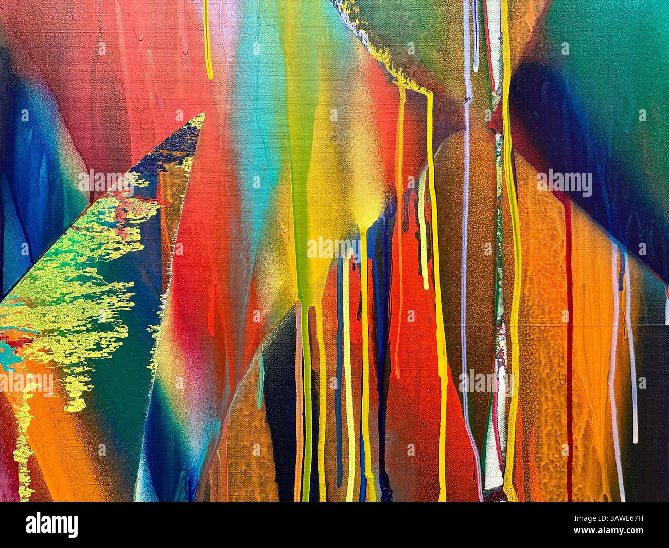 Détail abstrait d'une peinture d'art moderne Banque D'Images