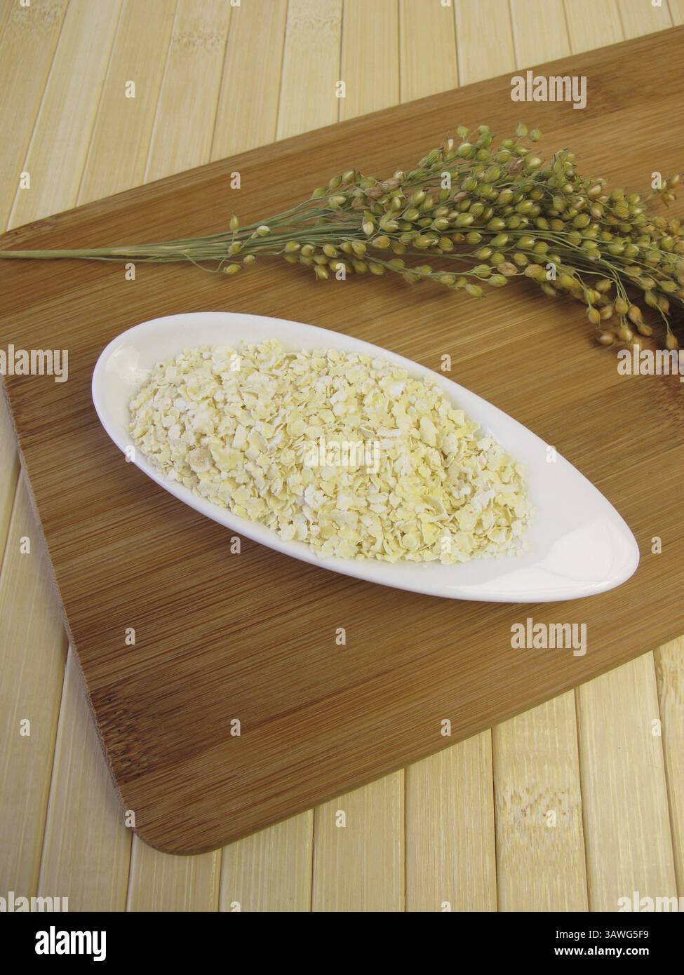 Millet et flocons de millet Banque D'Images