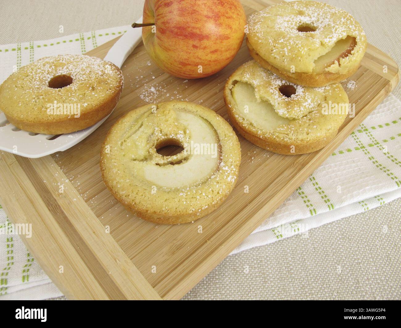 Beignets de pommes cuits au four Banque D'Images