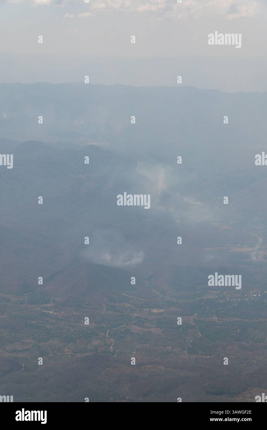 Chiang mai, la deuxième plus grande ville de Thaïlande dans le nord de la Thaïlande, est considérée comme la ville la plus polluée du monde pour sa très faible pollution atmosphérique devant K Banque D'Images