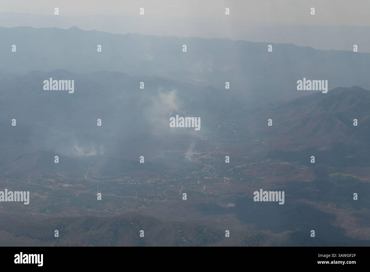 Chiang mai, la deuxième plus grande ville de Thaïlande dans le nord de la Thaïlande, est considérée comme la ville la plus polluée du monde pour sa très faible pollution atmosphérique devant K Banque D'Images