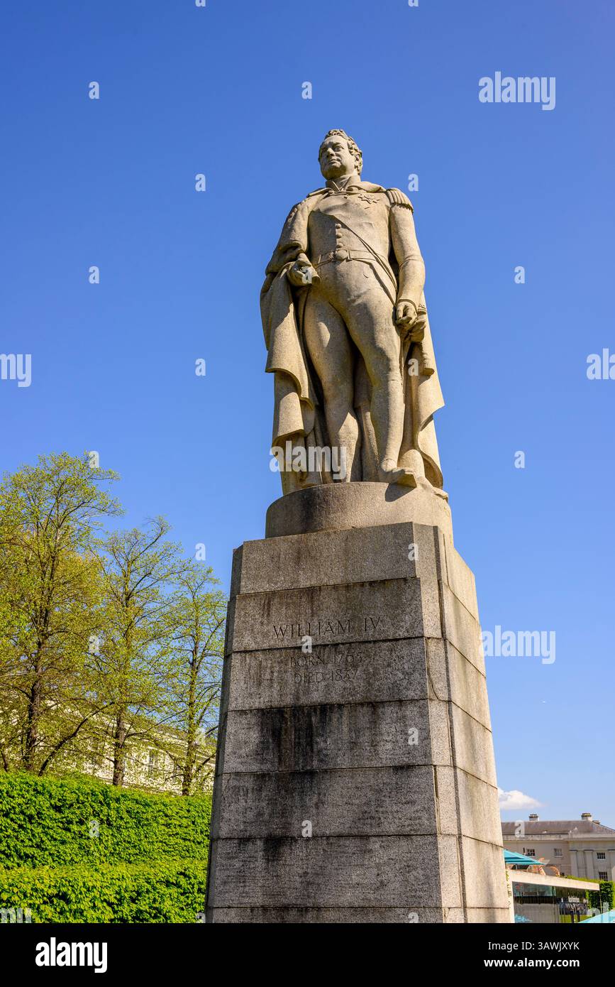 Statue du roi Guillaume IV au National maritime Museum, Greenwich, Londres Banque D'Images