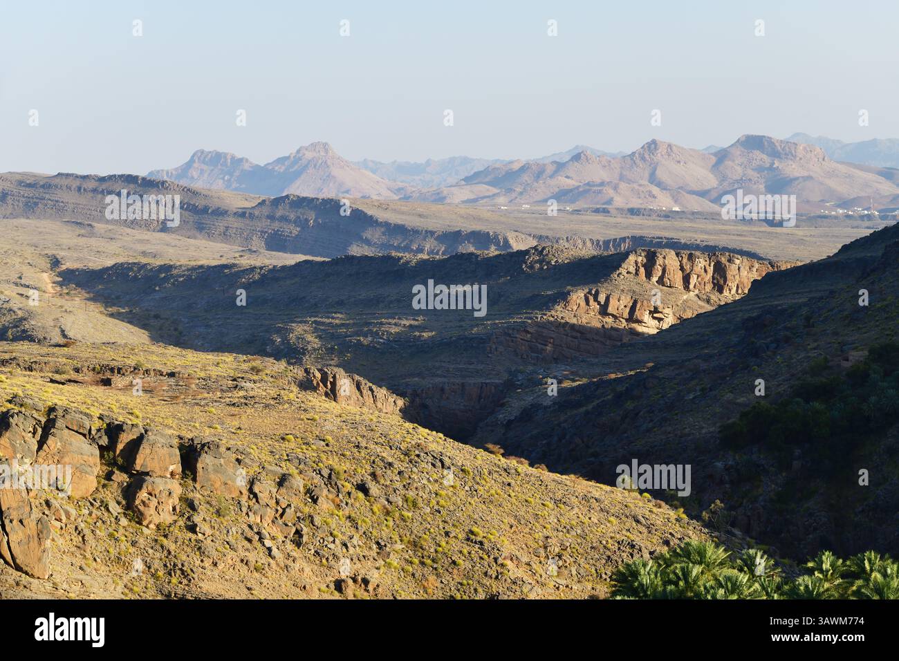 Paysage montagneux d'Oman. Sultanat d'Oman. Péninsule arabique Banque D'Images