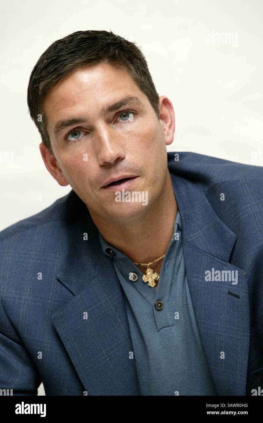11 février 2004 - Hollywood, Californie, États-Unis - Jim Caviezel à la séance de presse pour le film controversé la passion des Christ.in Beverly Hills, Californie. 11 février 2004 (image crédit : © Armando Gallo/ZUMA Studio) Banque D'Images