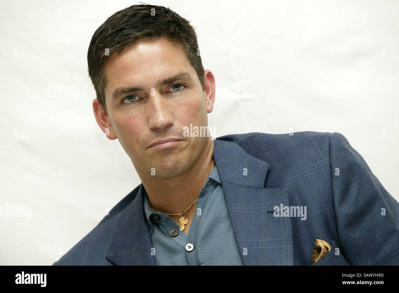 11 février 2004 - Hollywood, Californie, États-Unis - Jim Caviezel à la séance de presse pour le film controversé la passion des Christ.in Beverly Hills, Californie. 11 février 2004 (image crédit : © Armando Gallo/ZUMA Studio) Banque D'Images
