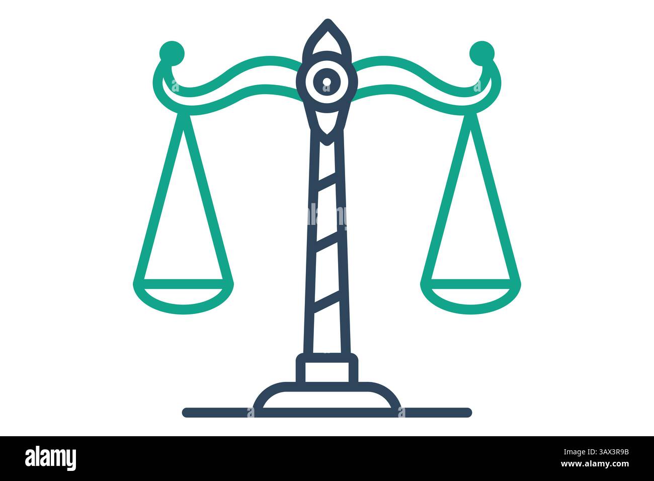 Icône des échelles de justice. style d'icône de ligne. icône liée à l'équité et à l'impartialité. illustration vectorielle d'éléments de loi Illustration de Vecteur