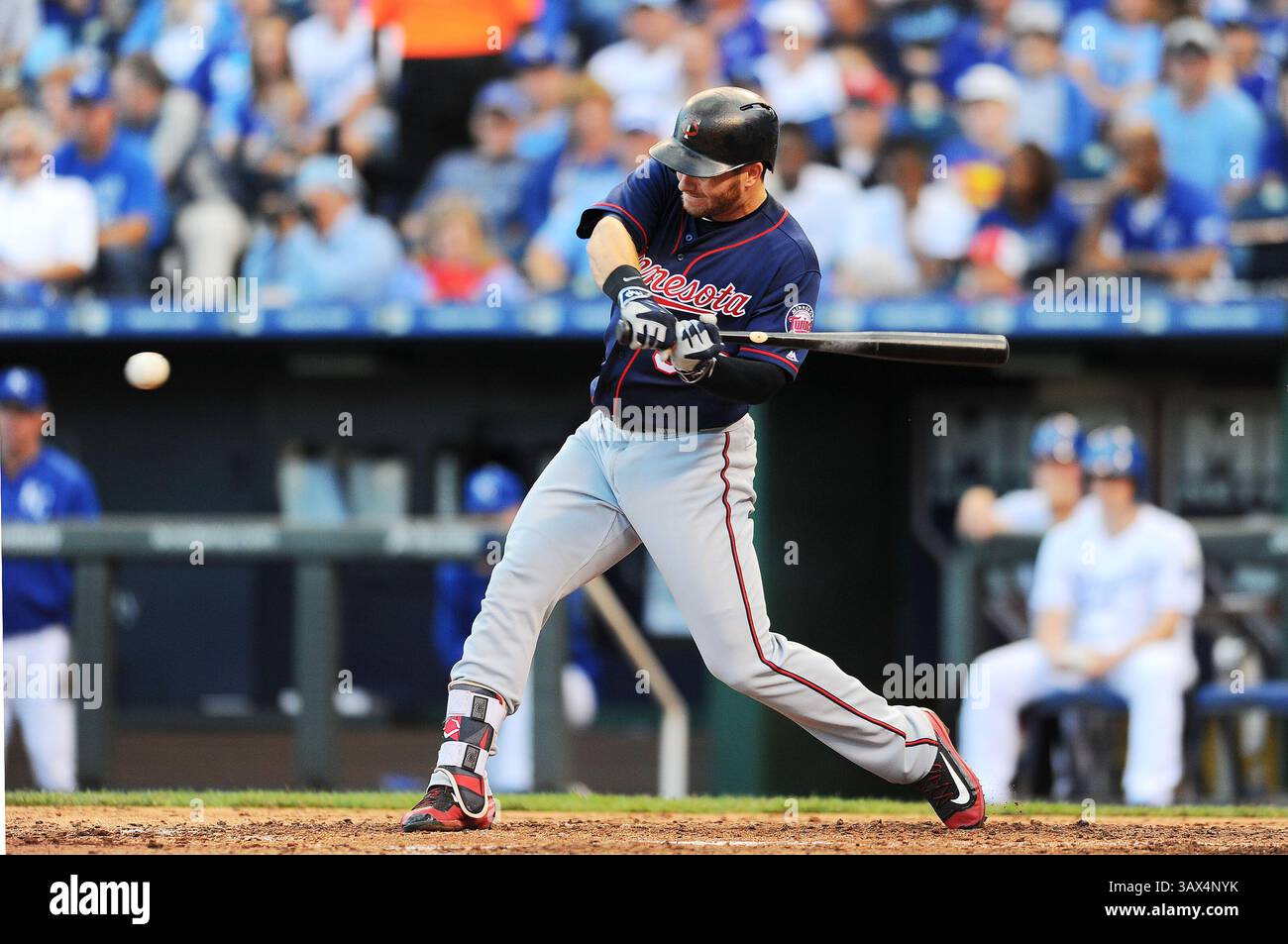 20 août 2016 : Robbie Grossman (36 ans), joueur de terrain de gauche des Minnesota Twins, est sans accroc lors du match de baseball de la Ligue majeure entre les Twins du Minnesota et les Royals de Kansas City au Kauffman Stadium de Kansas City, Missouri. Kendall Shaw/CSM(image de crédit : &copy ; Kendall Shaw/Cal Sport Media via ZUMA Wire) Banque D'Images