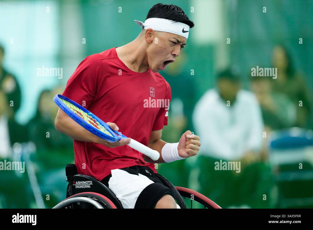 Iizuka, Japon. 20 avril 2025. Tokito Oda (JPN), 20 avril 2025 - Tennis en fauteuil roulant : finale en simple masculin à Iizuka Sports Resort pendant la Coupe de l'Empereur, Coupe de l'Impératrice le 41e tournoi international de tennis en fauteuil roulant d'Iizuka (Japan Open 2025) à Iizuka, Japon. Crédit : SportsPressJP/AFLO/Alamy Live News Banque D'Images