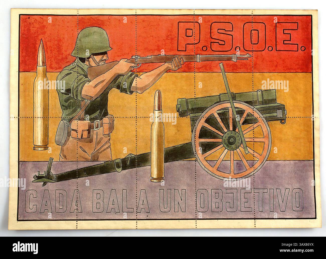 Affiche de propagande de la guerre civile espagnole Banque de