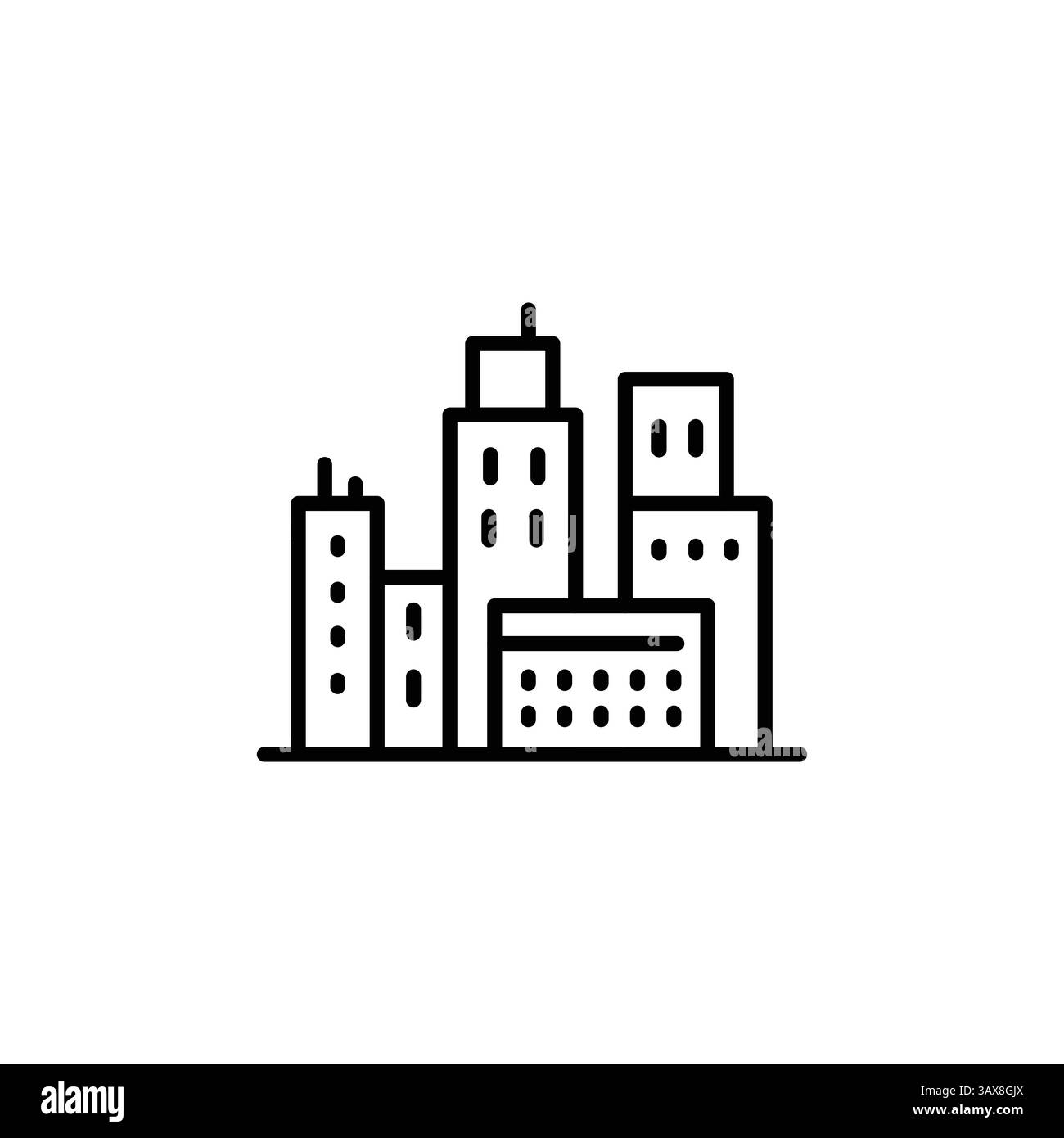 Icône gratte-ciel Illustration de Vecteur