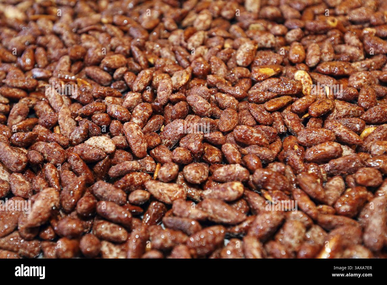 Amandes rôties Banque D'Images