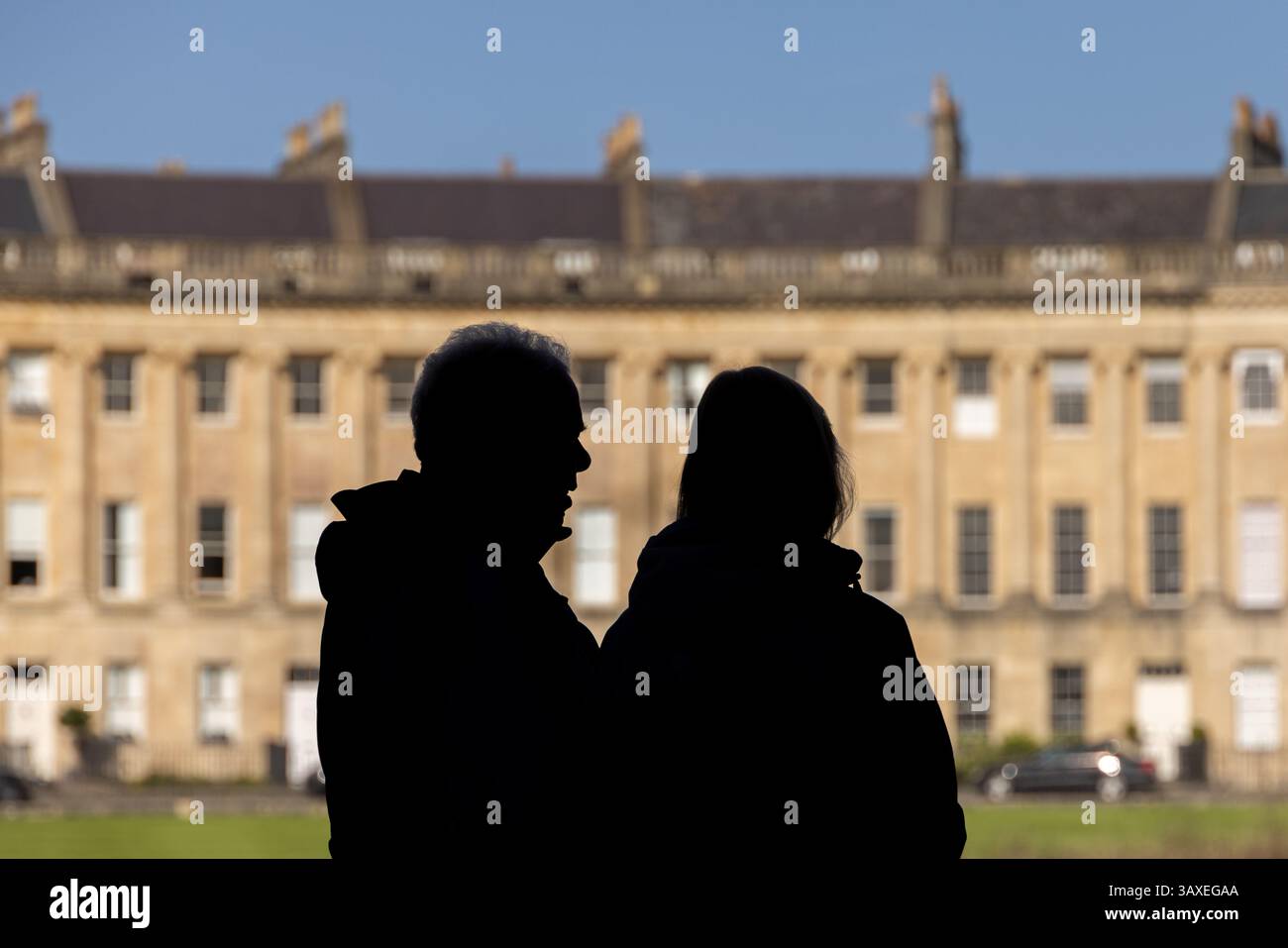 Royal Crescent, ville de Bath, Somerset, Angleterre, Royaume-Uni Banque D'Images