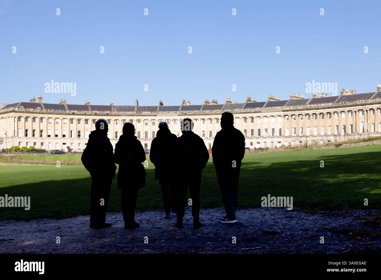 Royal Crescent, ville de Bath, Somerset, Angleterre, Royaume-Uni Banque D'Images