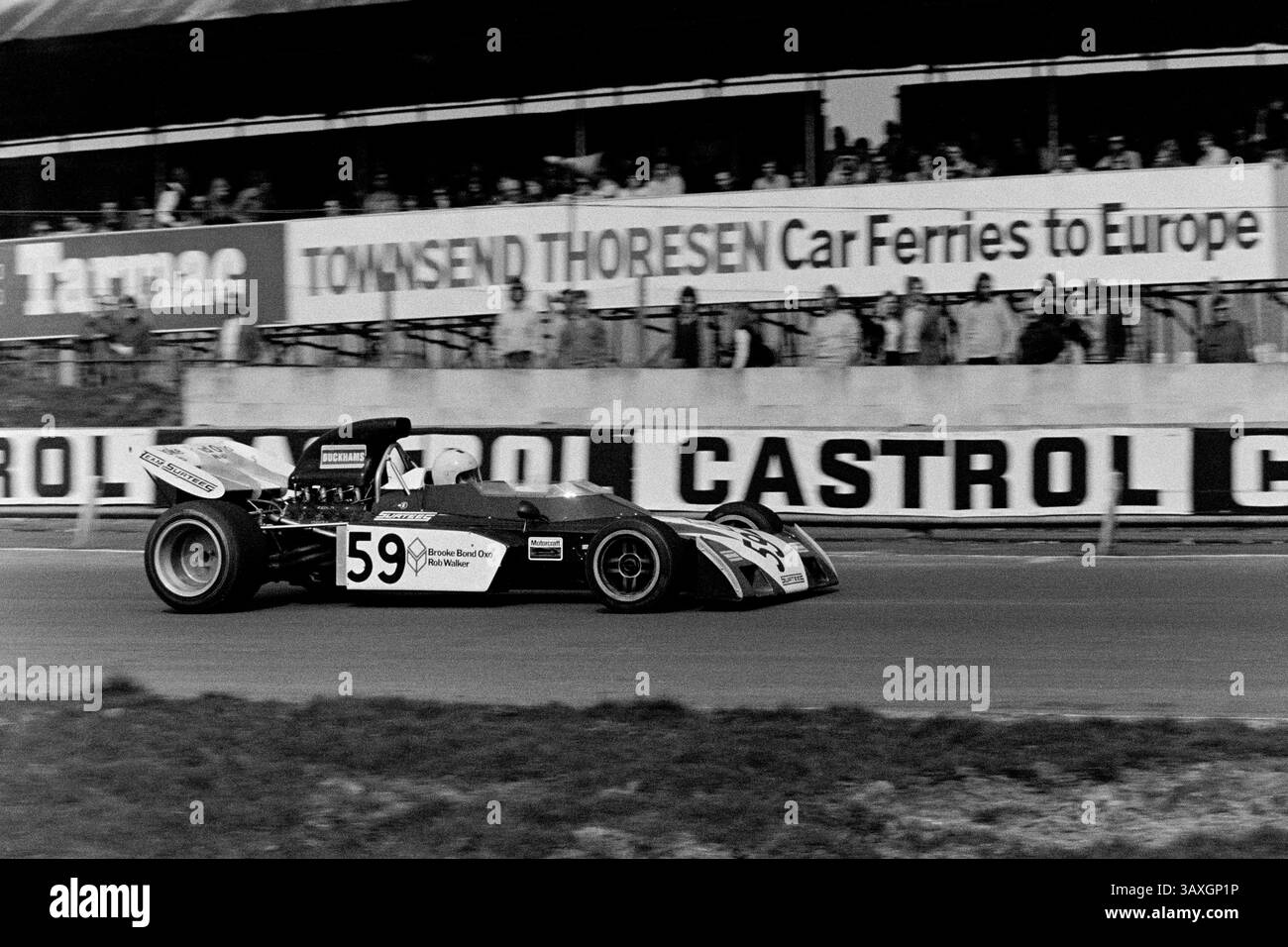 Mike Hailwood à la Race of Champions 1972 à Brands Hatch. Banque D'Images
