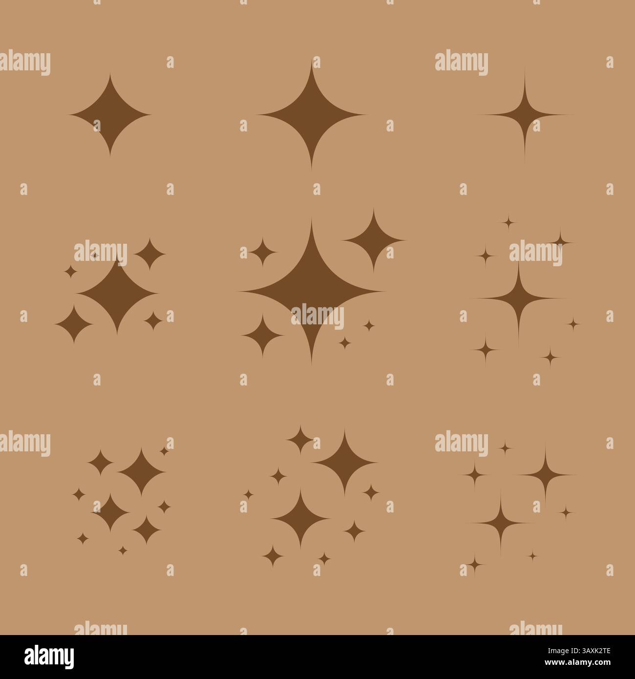Jeu d'icônes Star Sparkles Illustration de Vecteur