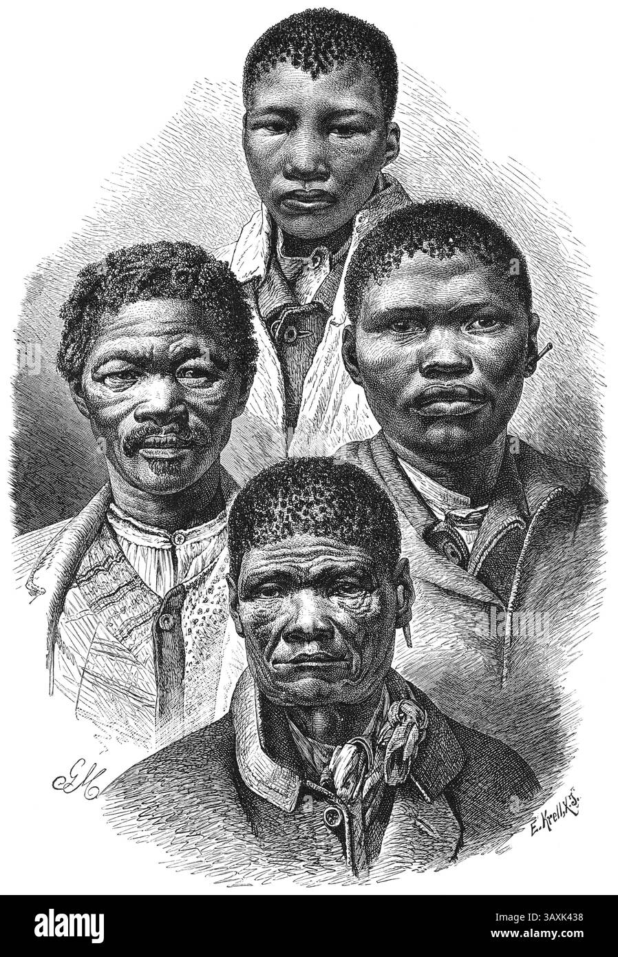 18 novembre 2014 - Bushmen, Cape Town Africa, illustration, 1885 (crédit image : © Circa images/Glasshouse via ZUMA Wire) Banque D'Images