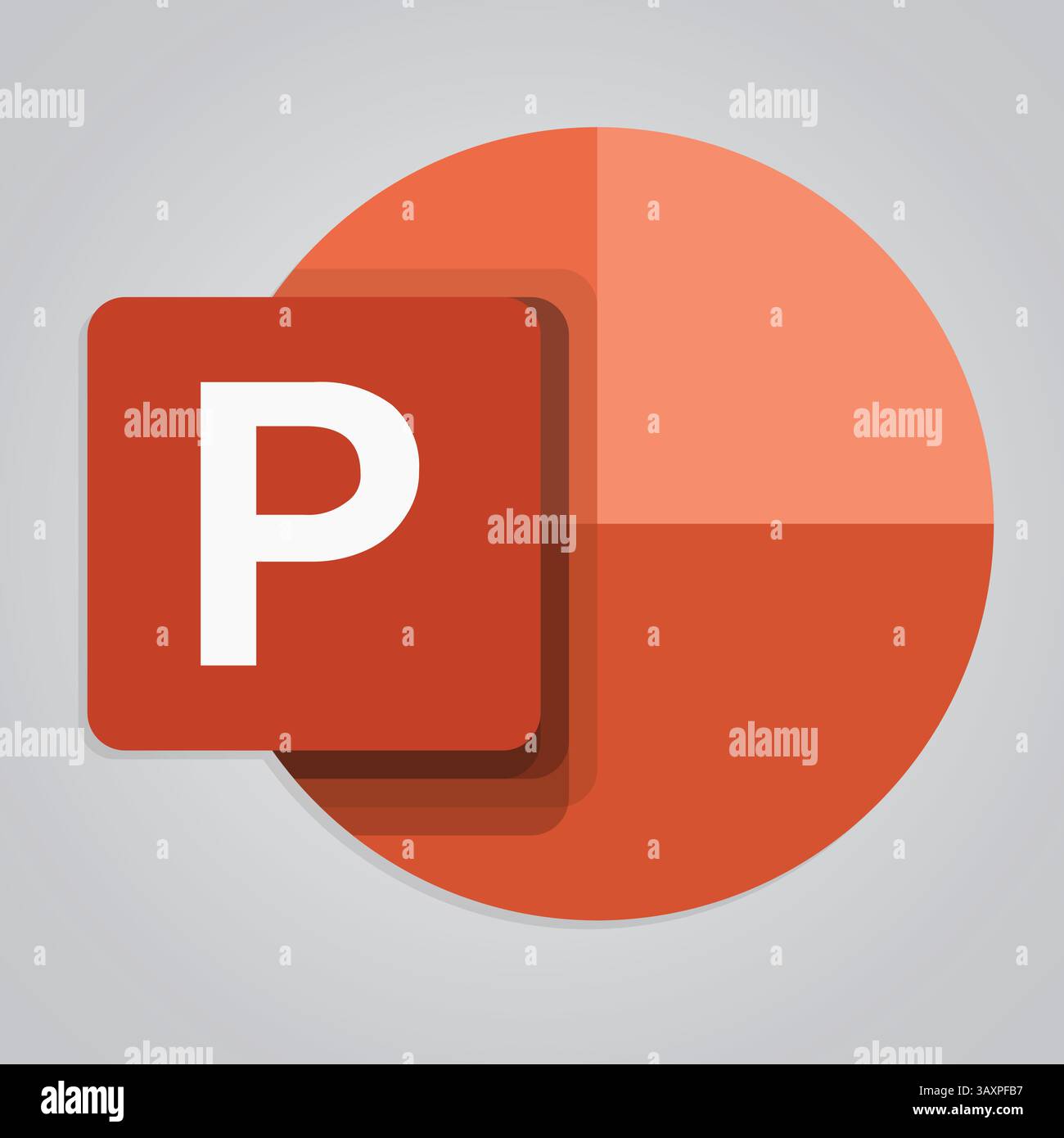 PowerPoint, icône, Microsoft, logo, bureau, vecteur, application, présentation, ordinateur, fichier, programme, symbole, travail, application, concept, document, Illustration de Vecteur