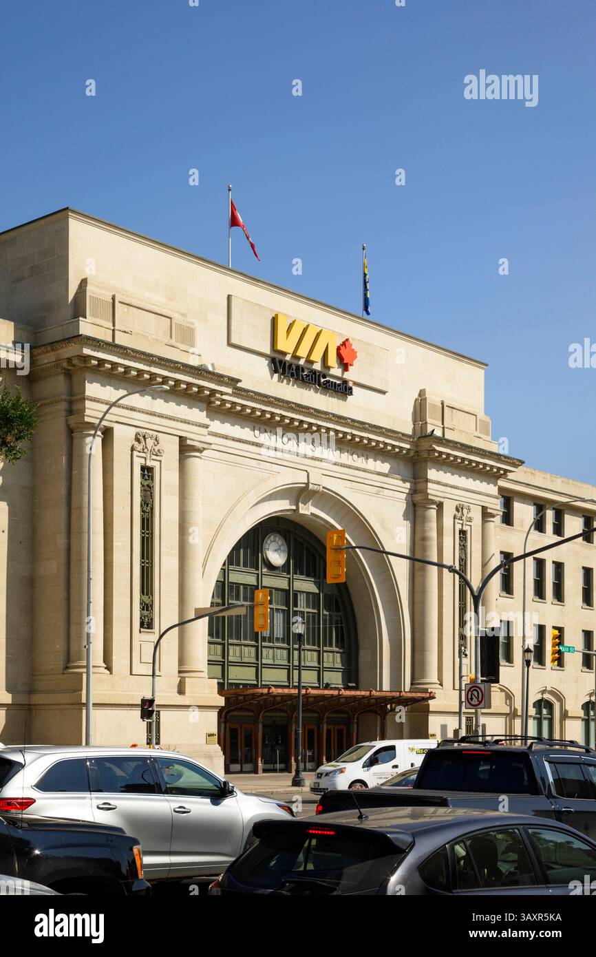Union Station (1911) à Winnipeg, Manitoba, Canada Banque D'Images