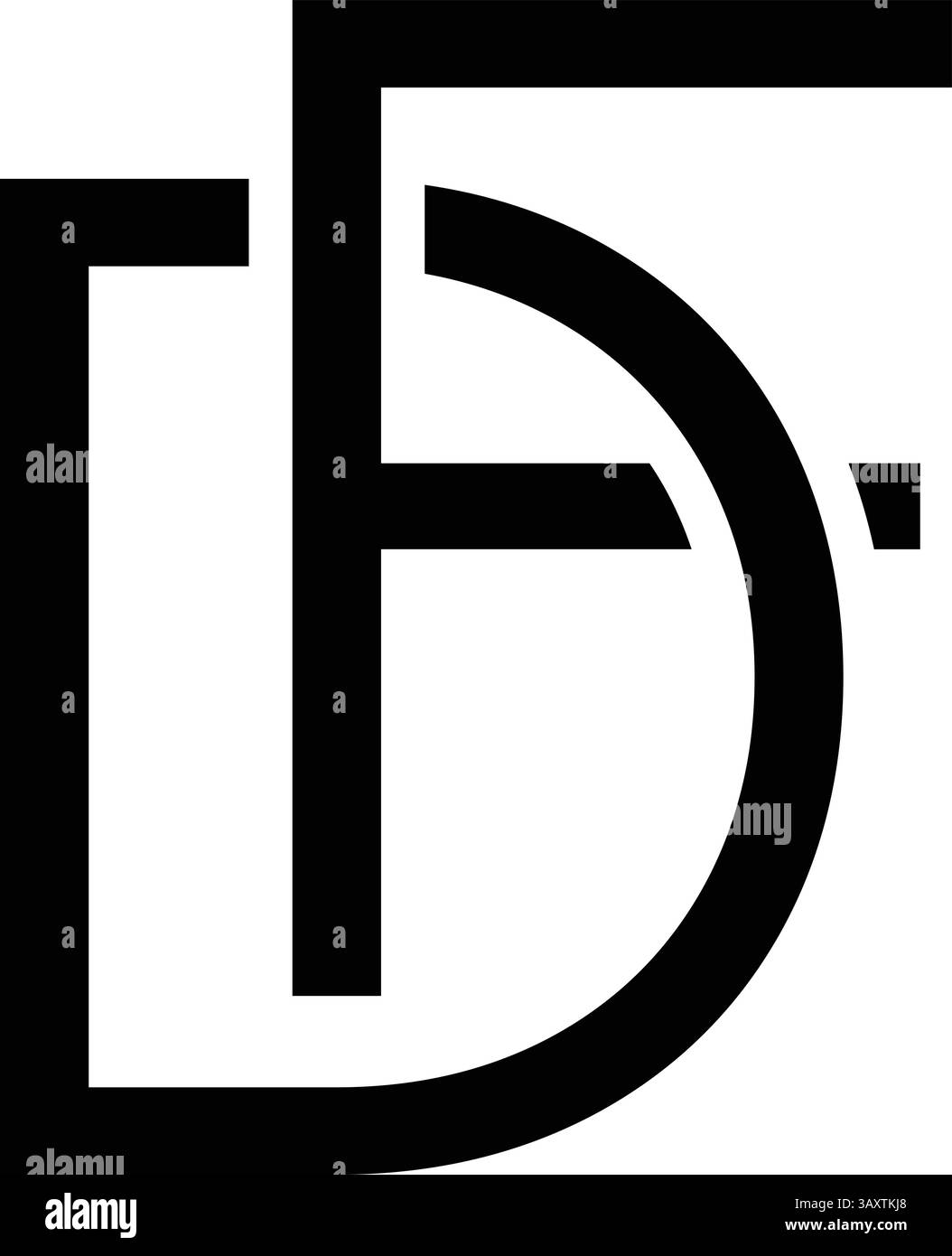 Logo de vêtements DF Illustration de Vecteur