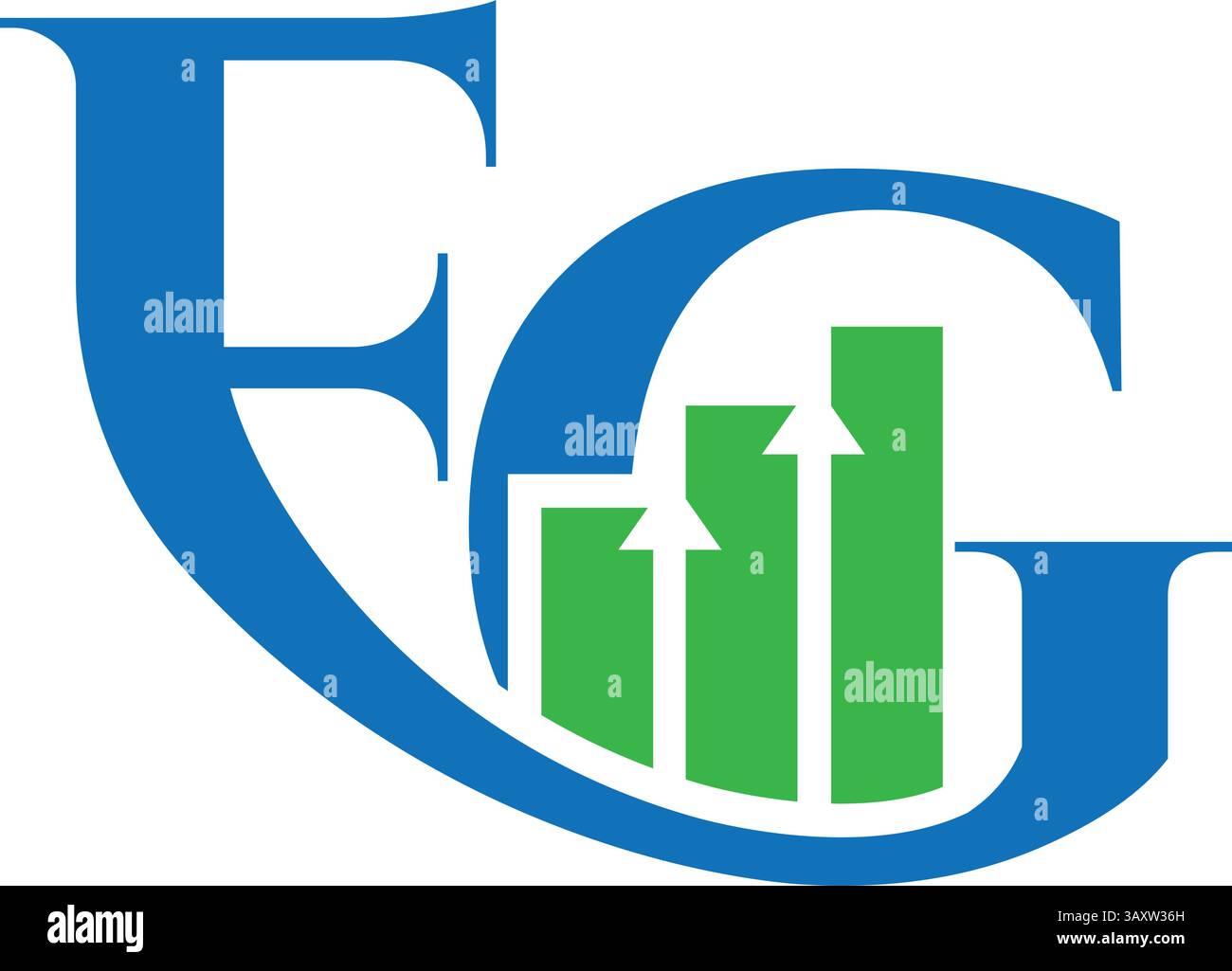 Logo financier FG Illustration de Vecteur