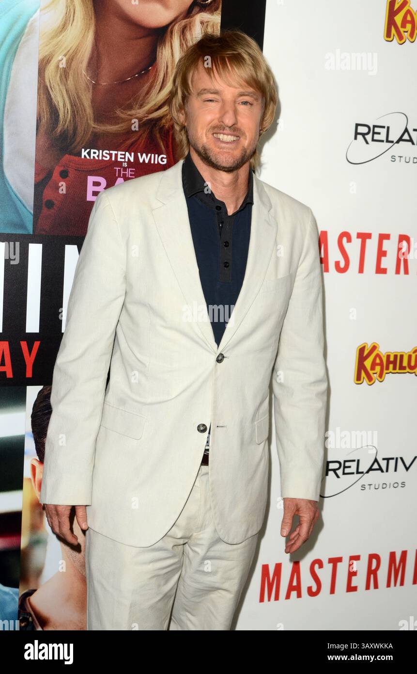 26 septembre 2016 - Los Angeles, CA, USA - LOS ANGELES - SEP 26 : Owen Wilson à la première des ''Masterminds'' au TCL Chinese Theater le 26 septembre 2016 à Los Angeles, CA (crédit image : © hPa/Newscom via ZUMA Press) Banque D'Images