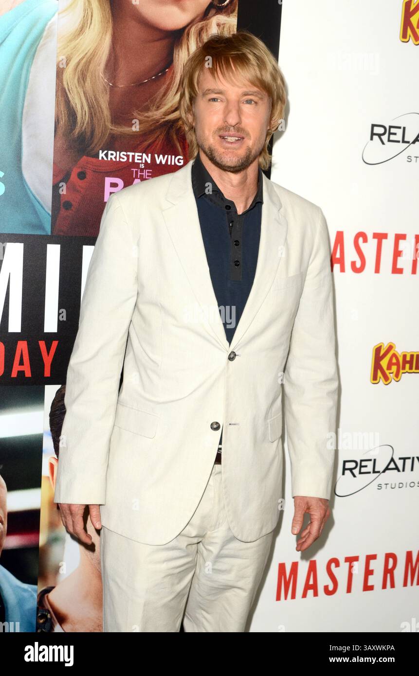 26 septembre 2016 - Los Angeles, CA, USA - LOS ANGELES - SEP 26 : Owen Wilson à la première des ''Masterminds'' au TCL Chinese Theater le 26 septembre 2016 à Los Angeles, CA (crédit image : © hPa/Newscom via ZUMA Press) Banque D'Images