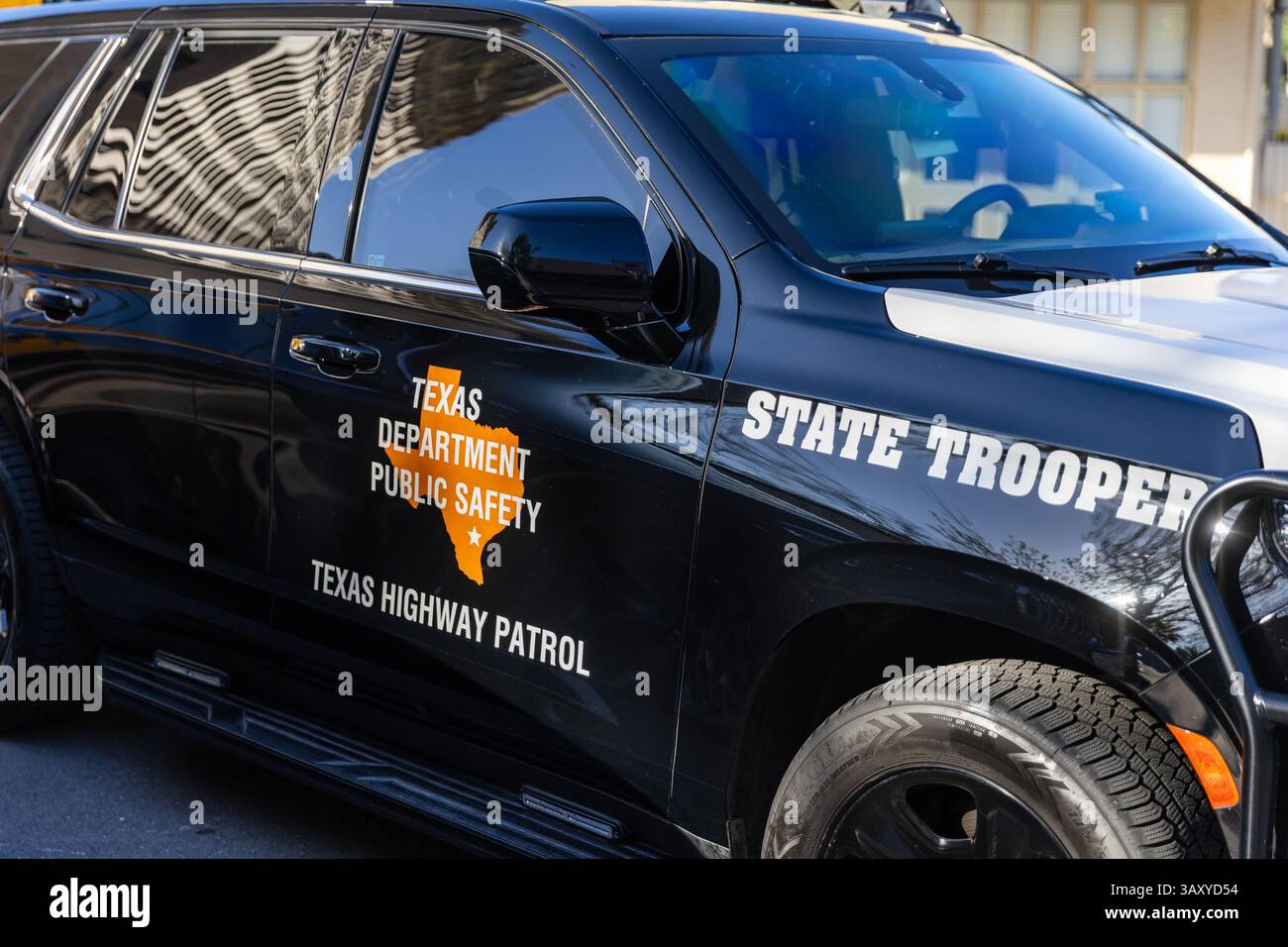 San Antonio, Texas - 6 avril 2025 : véhicule de guerre d'État du département de la sécurité publique du Texas Banque D'Images