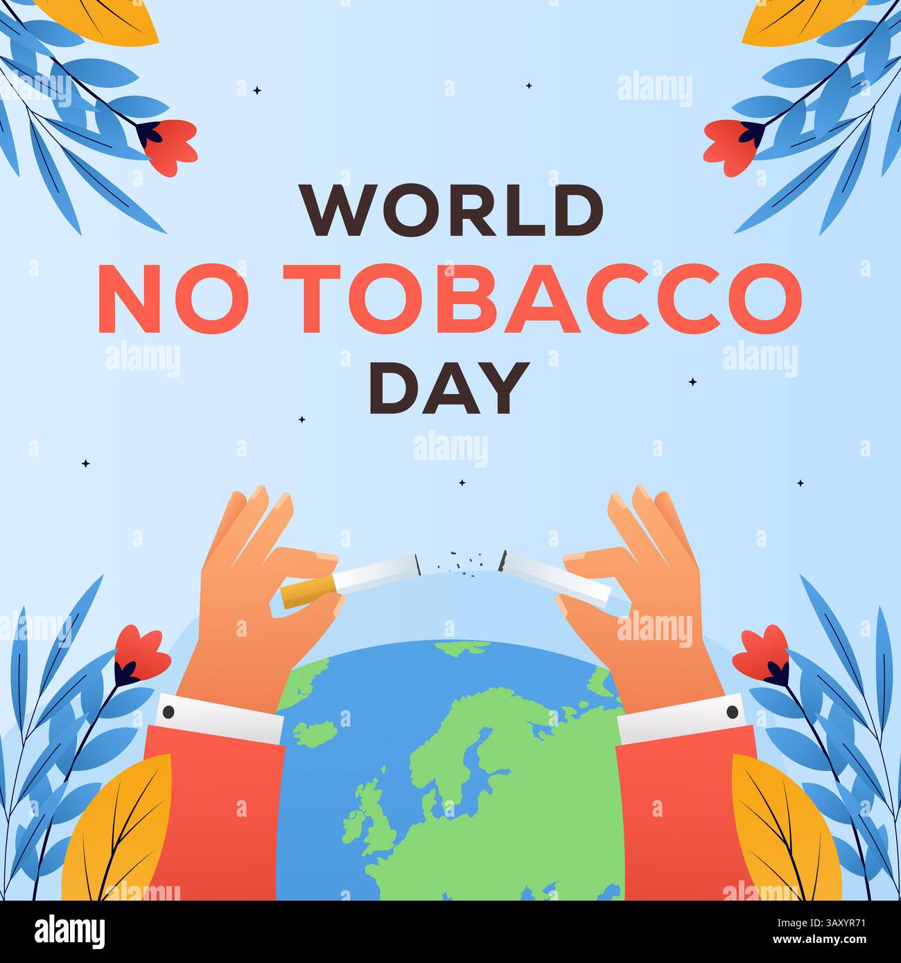 illustration de la journée mondiale sans tabac dans un style dégradé Illustration de Vecteur