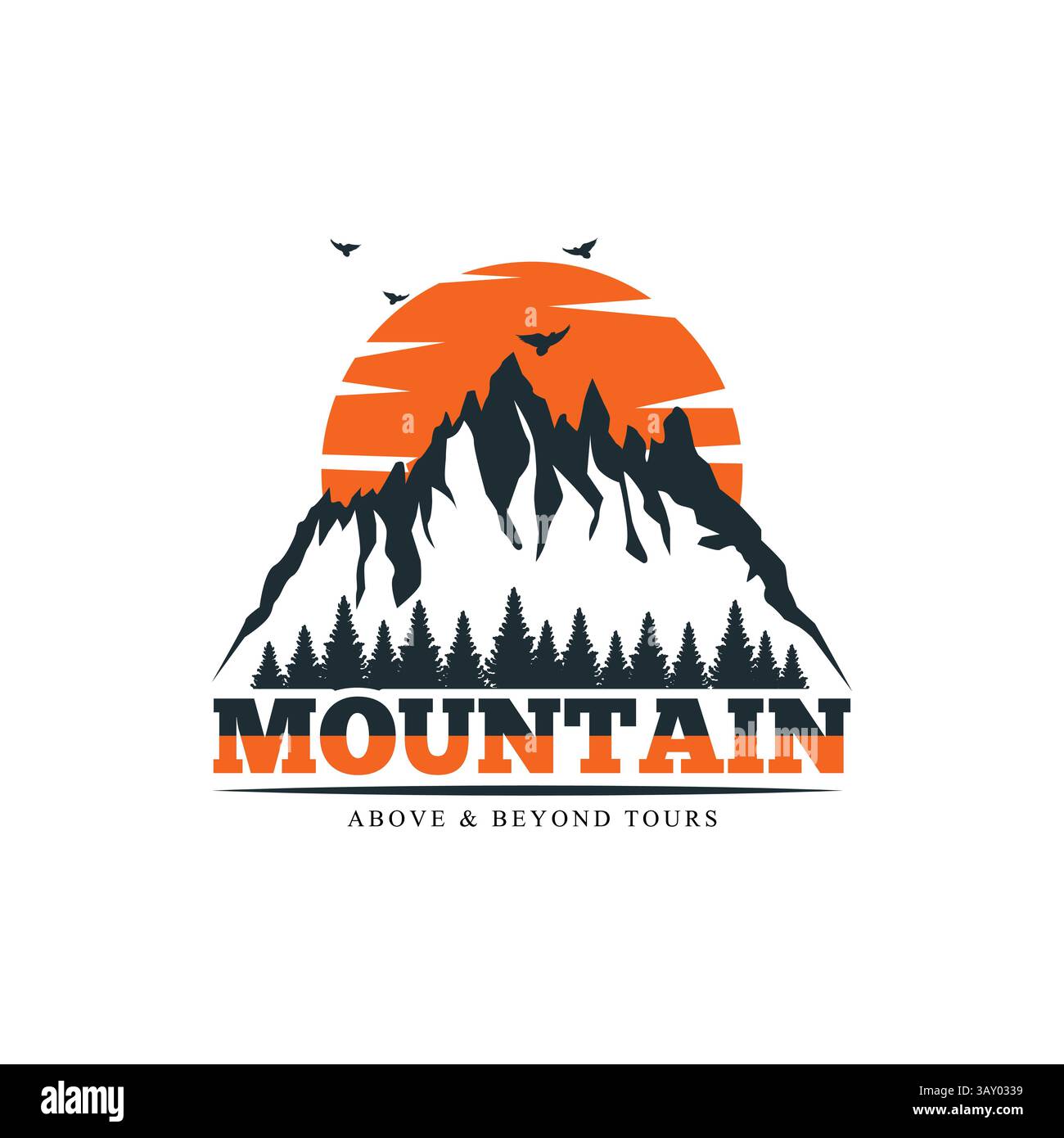 Logo d'aventure et conception de logo d'entreprise dans le modèle vectoriel Illustration de Vecteur