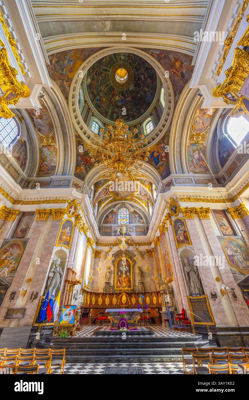 L'intérieur de la cathédrale Saint-Nicolas, Ljubljana, Slovénie, Europe de l'est Banque D'Images