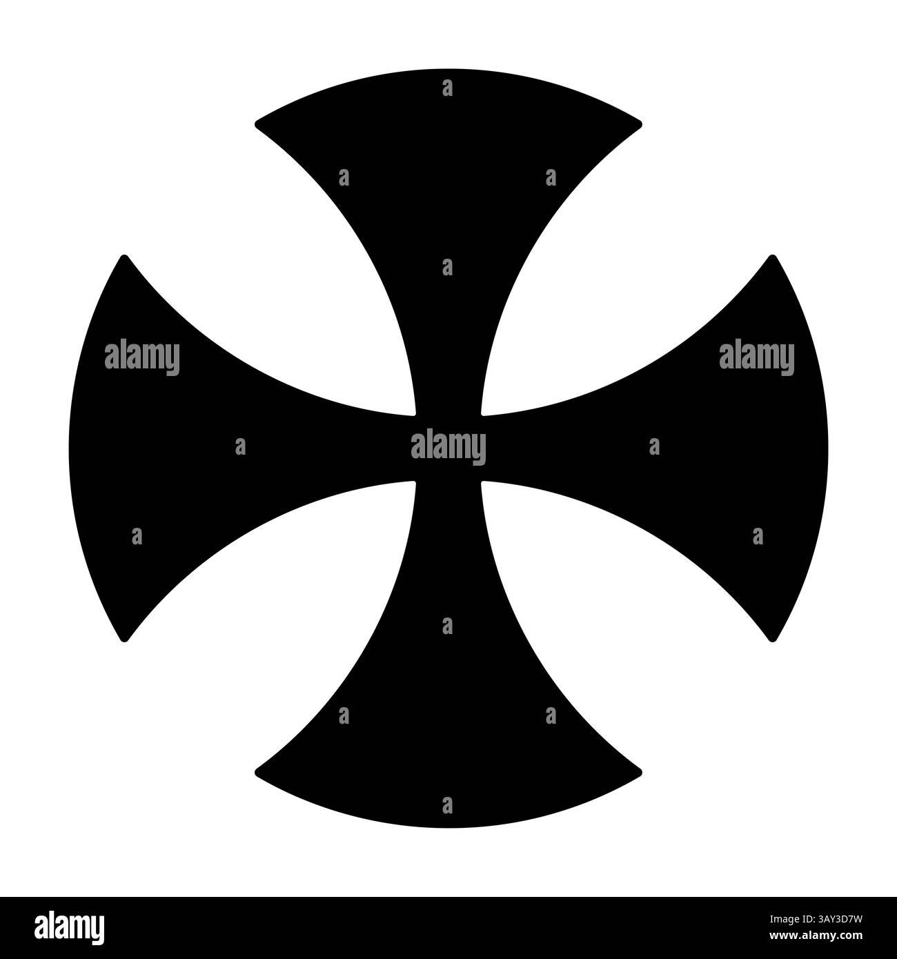 Croix celtique précoce, une galette croisée avec les extrémités arrondies des bras, également connu sous le nom de croix alisee, et croix formy. Banque D'Images