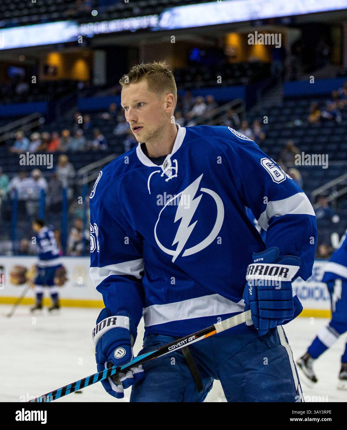 20 octobre 2016 : Andrej Sustr, défenseur du Lightning de Tampa Bay (62 ans) avant le match entre l'Avalanche du Colorado et le Lightning de Tampa Bay à l'Amalie Arena de Tampa, en Floride. Del Mecum/CSM(image de crédit : © ; Del Mecum/CSM via ZUMA Wire) Banque D'Images