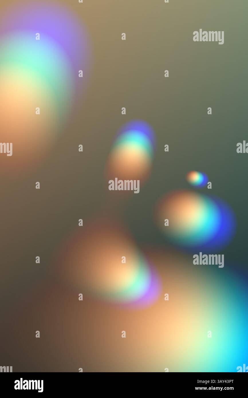 Un affichage visuel captivant de lumières fractales abstraites, avec un mélange de couleurs vibrantes doucement diffusées sur un arrière-plan lisse. Banque D'Images