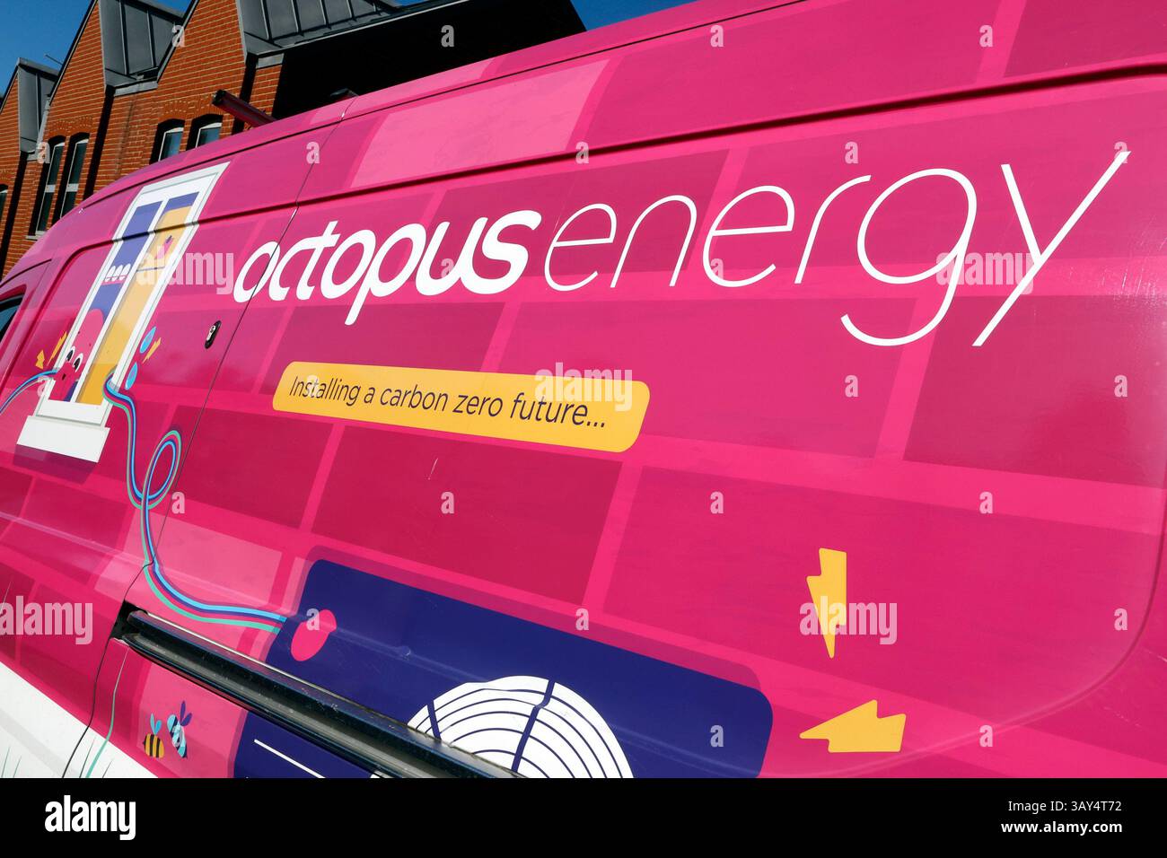 Fourgon Octopus Energy à Brighton, East Sussex, Royaume-Uni Banque D'Images