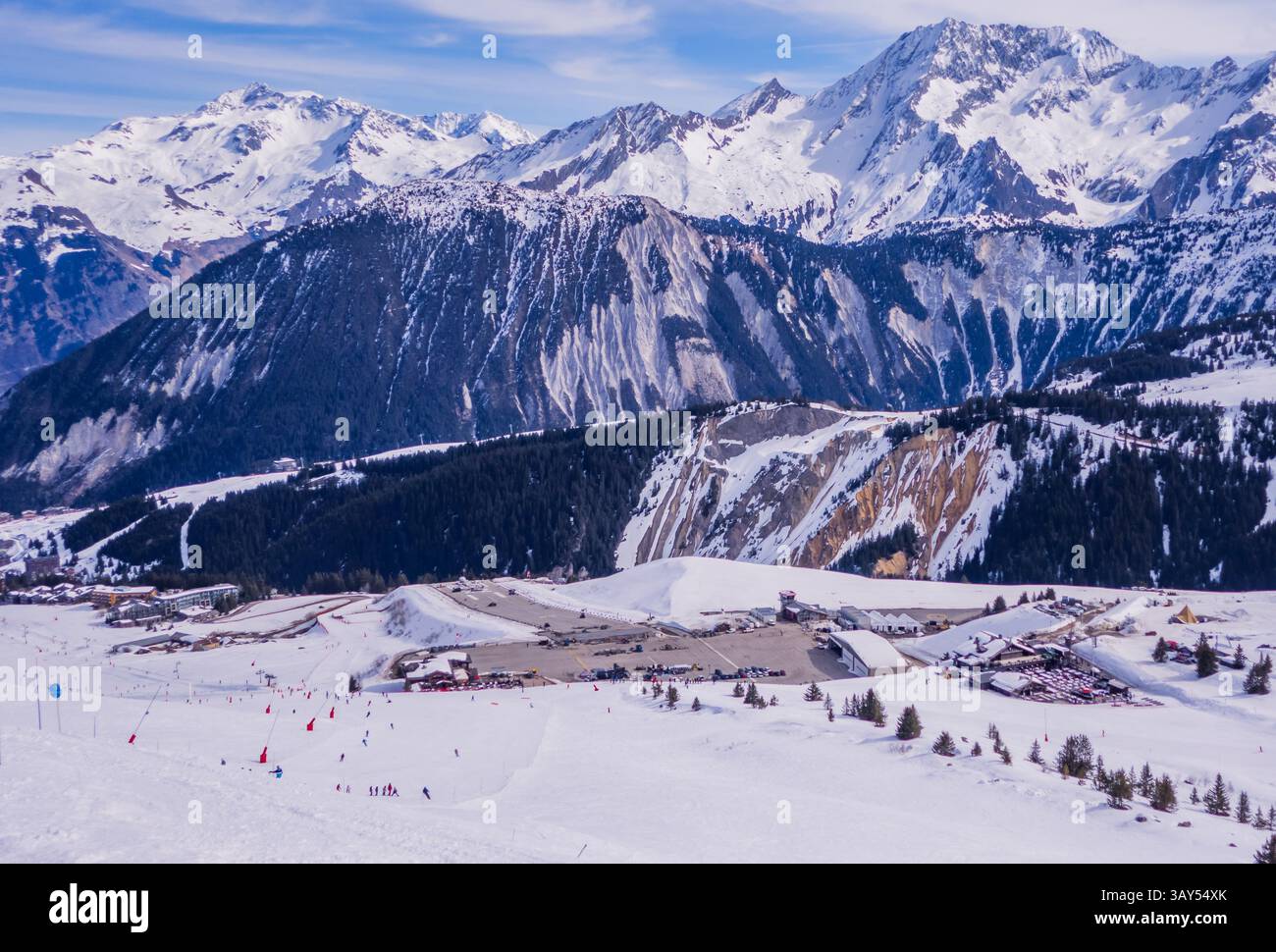 Courchevel Altiport, France - un des aéroports les plus hauts et les plus dangereux d'Europe Banque D'Images