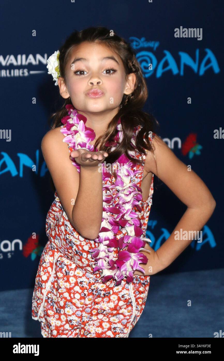 14 novembre 2016 - Los Angeles, CA, USA - LOS ANGELES - 14 nov : Ariana Greenblatt au ''Moana'' au TCL Chinese Theater IMAX le 14 novembre 2016 à Los Angeles, CA (image crédit : © Kathy Hutchins/Newscom via ZUMA Press) Banque D'Images
